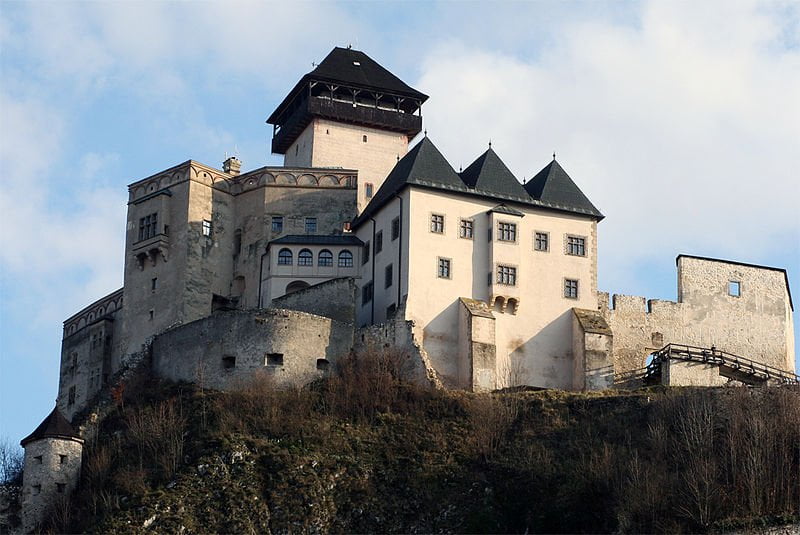 The picturesque view of Trenčiansky Hrad.