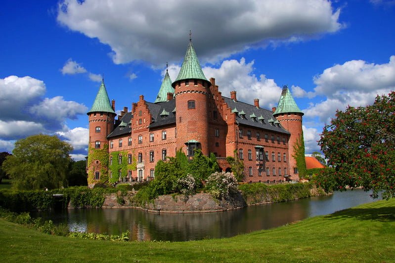 Trolleholm Castle from beyond the moat.