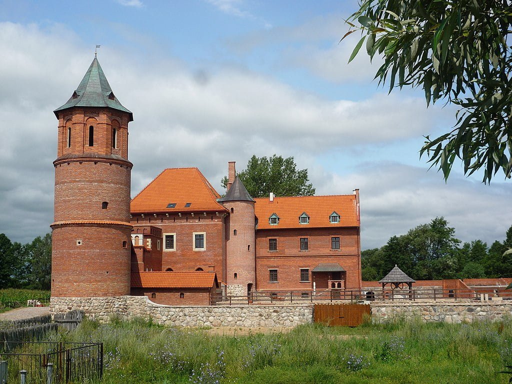 The brick structured Tykocin Castle.