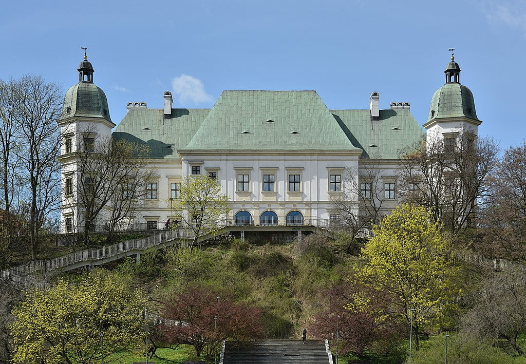 The beautiful facade of Ujazdów Castle.