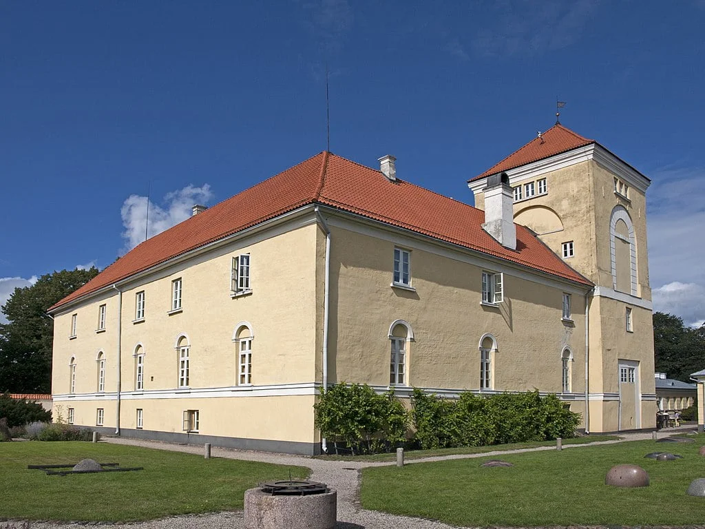 The stark yet detailed architecture of Ventspils Castle.