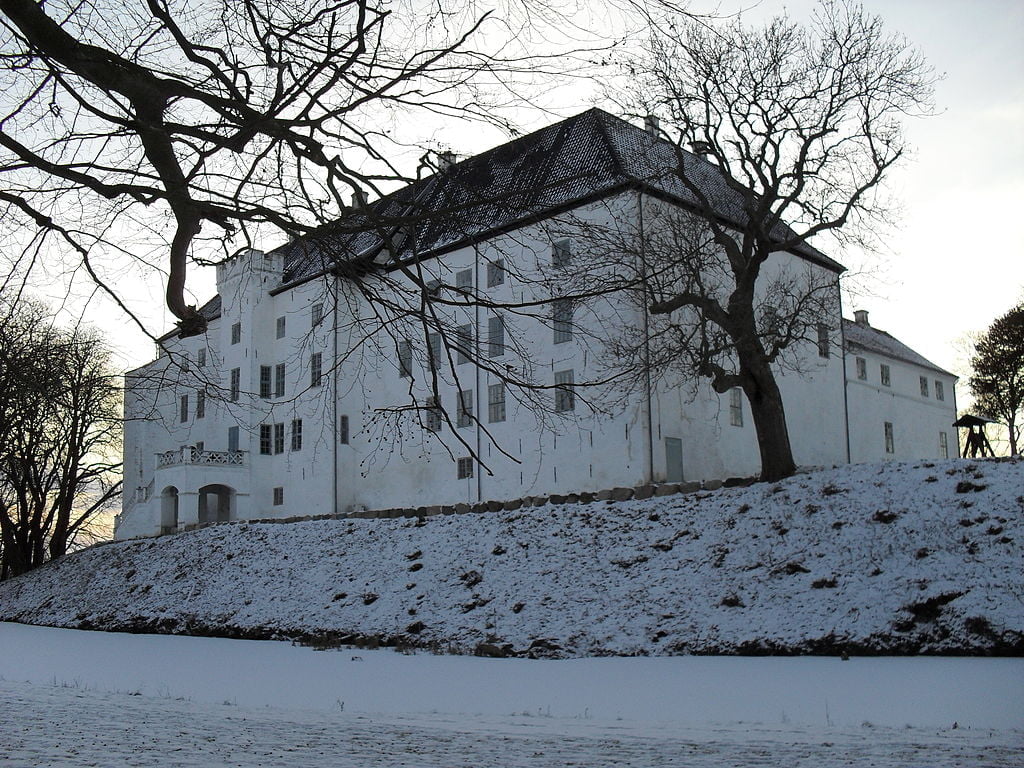 Dragsholm Castle during winter. 