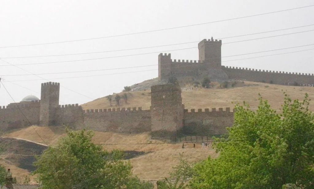 Genoese Fortress on a steep hill.