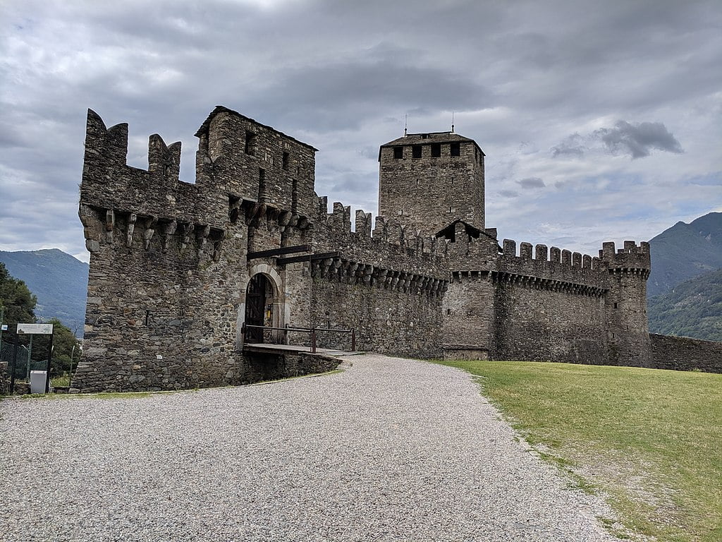 Montebello Castle's entrance bridge.