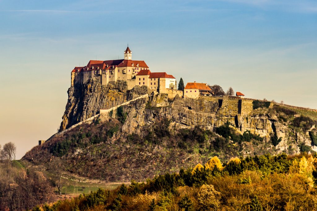 The stunning view of Riegersburg Castle at the top.