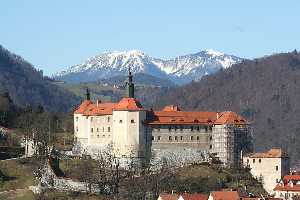 Skofja Loka Castle's view from afar.