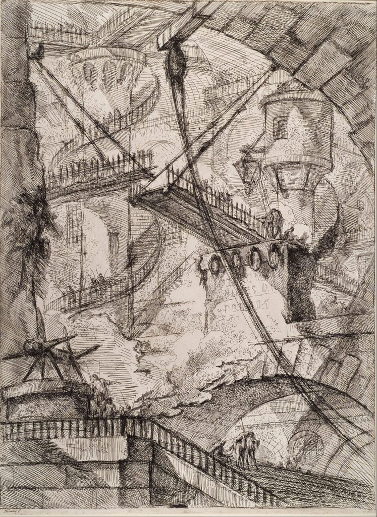 A visual exploration of drawbridges by the 18th century Italian artist Giovanni Battista Piranesi.