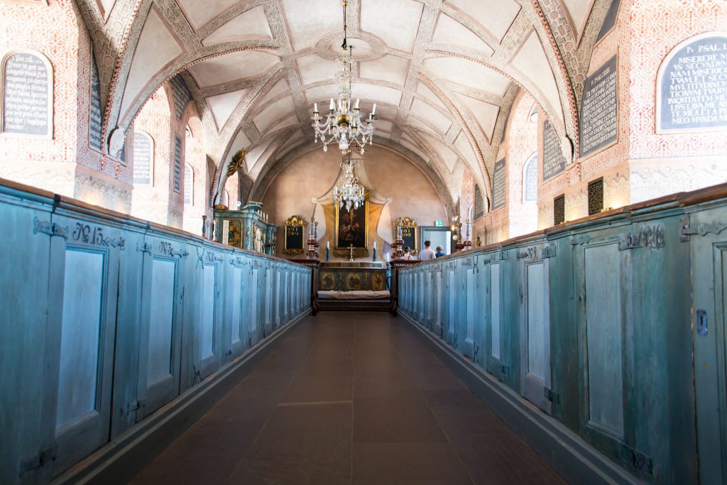 The interior of Kalmar Castle chapel.