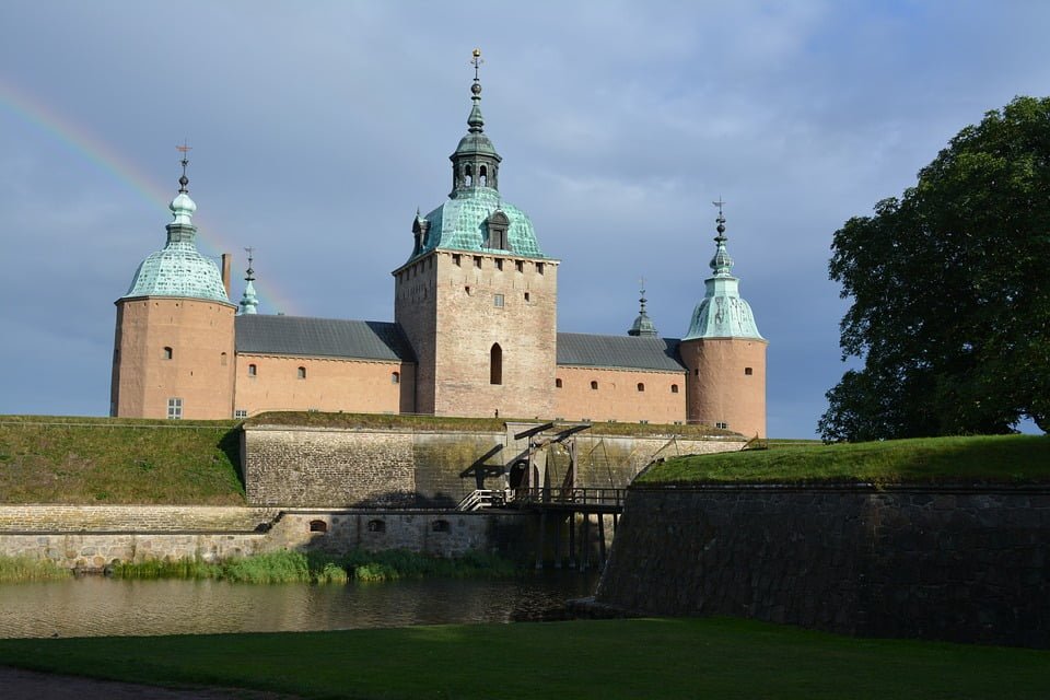 The entrance view to Kalmar Castle.