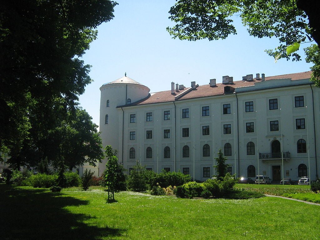 View of Riga Castle in Latvia. 