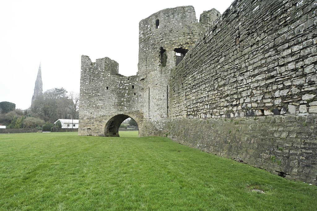 The fading curtain walls of Trim Castle, County Meath, Ireland.