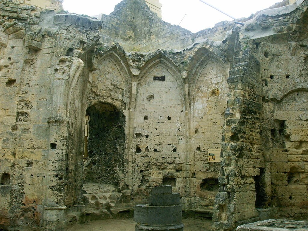 The remaining stub of the tower at Valkenburg Castle.