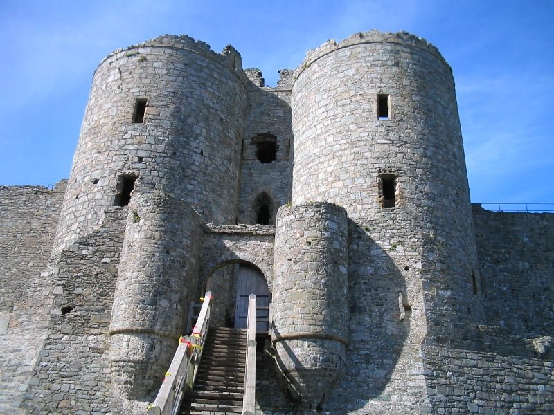 The gatehouse of Harlech Castle.