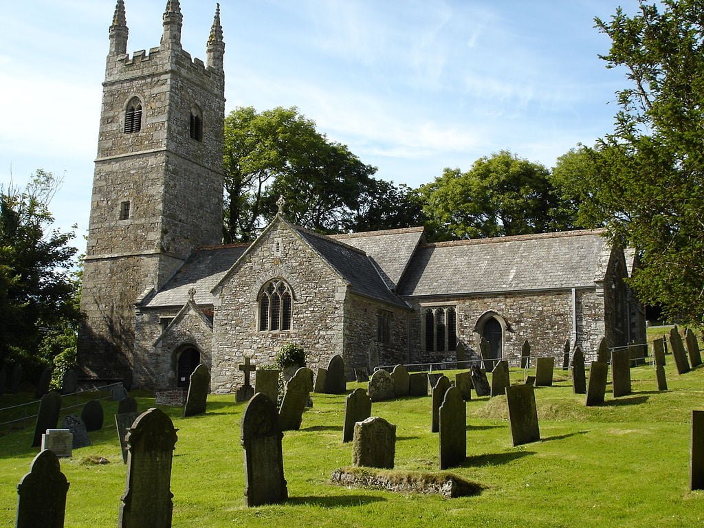 St. Winwaloe’s Church, Poundstock, Cornwall, England.