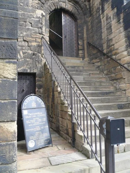 The entrance to the castle's keep.