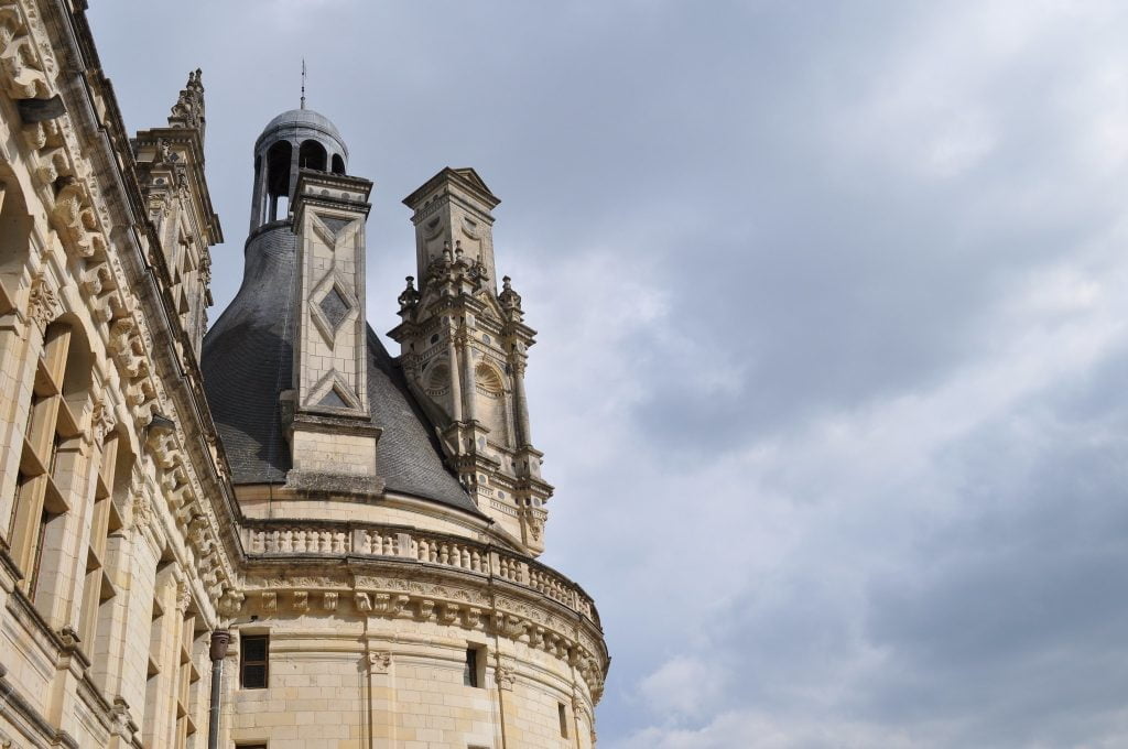  Chateau de Chambord's gothic look of the rooftop constructions.