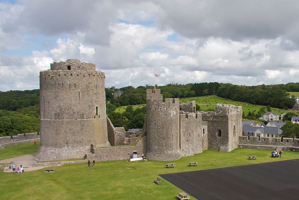 The courtyard of Pembroke Castle.