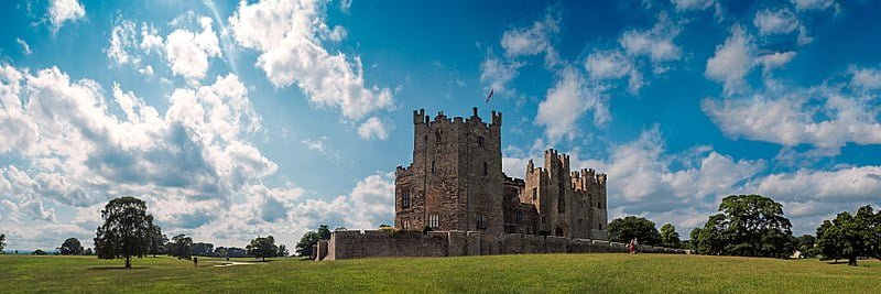 The keep of Raby Castle, one of its nine towers.