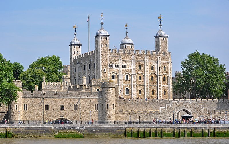 The view of the Tower of London from the River of Thames.