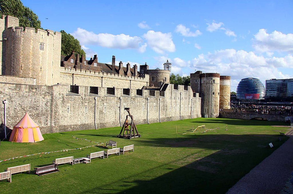 Moat of the Tower of London.