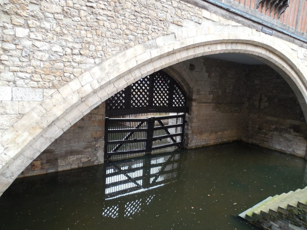 Traitor’s Gate, the only remaining water gate at the Tower of London.
