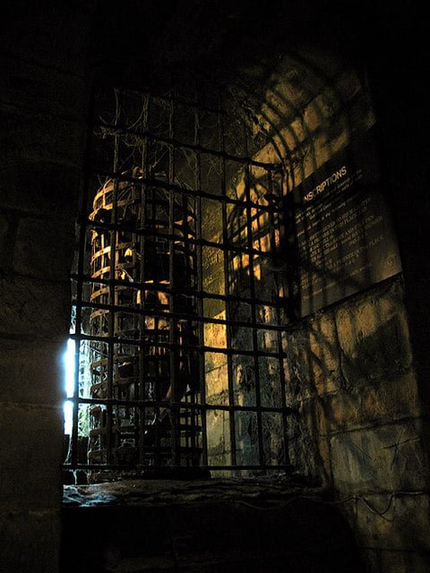 The dungeon at Warwick Castle.