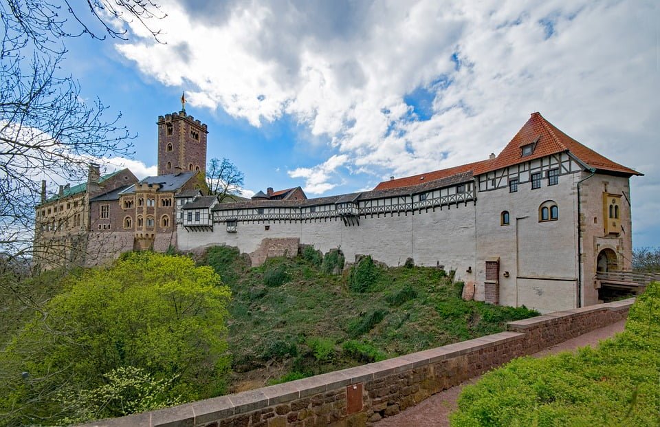 The side view of Wartburg Castle.