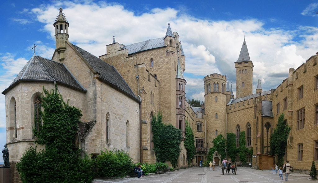 The courtyard of Hohenzollern Castle.