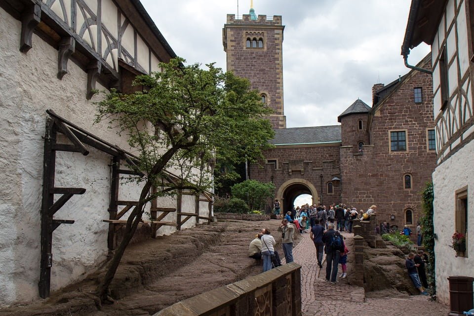 The unique architecture of Wartburg castle.