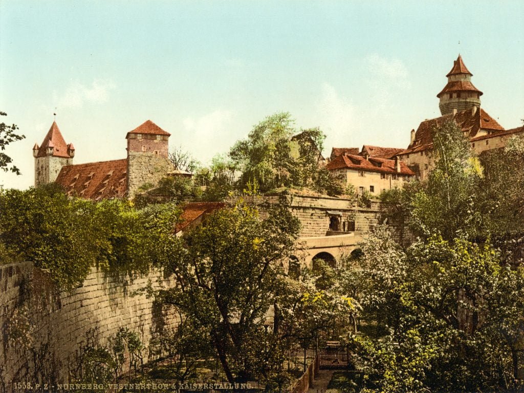 The vestner gate and the Imperial Stables of Nuremberg Castle. Vestner gate & Imperial stables, 