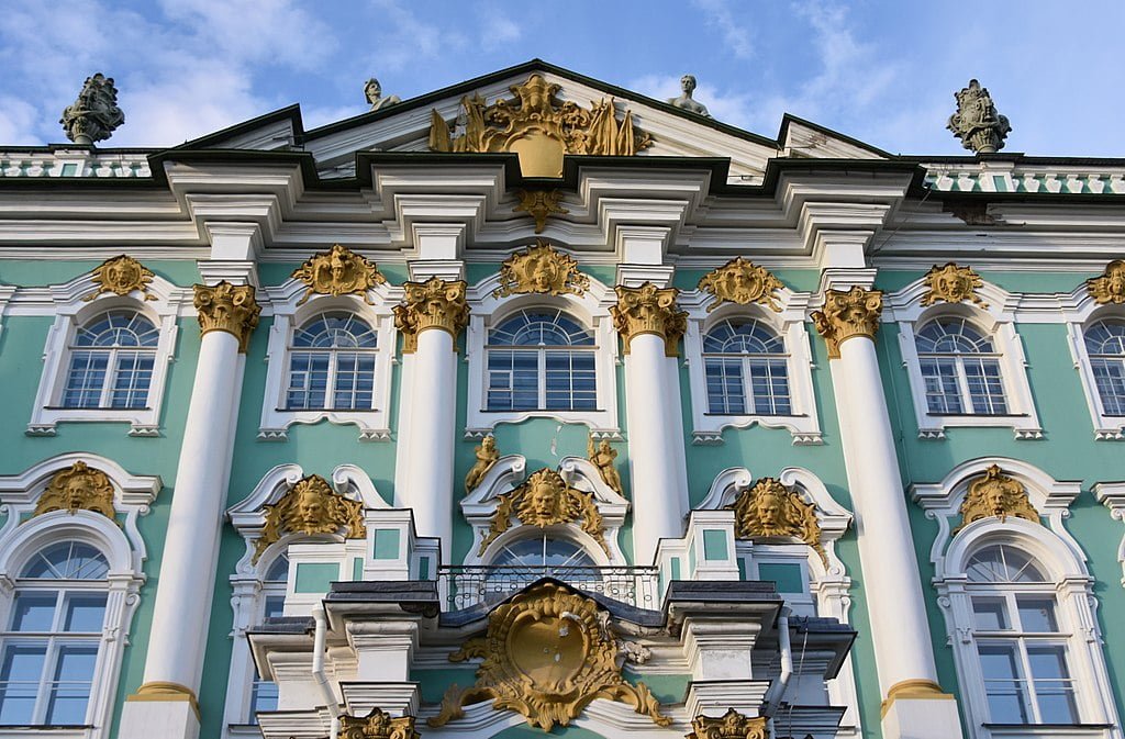 A closer look at the details of the Winter Palace.