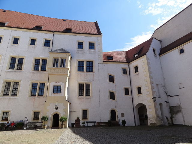 The inner courtyard at Colditz Castle. 