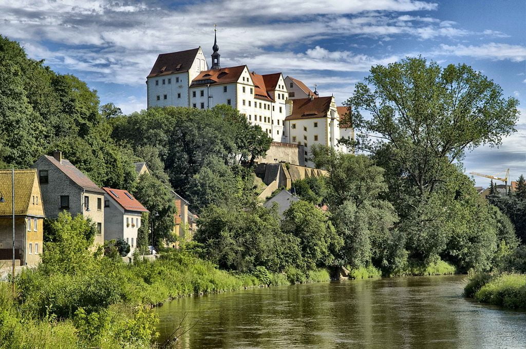 Colditz Castle's view at the hilltop.