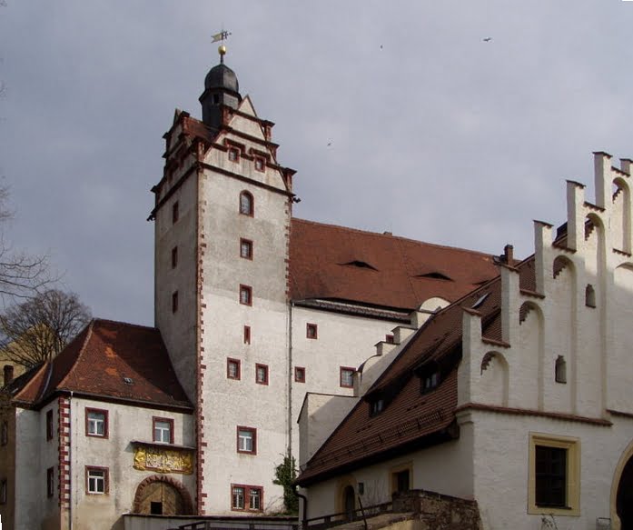 The castle tower at Colditz Castle.
