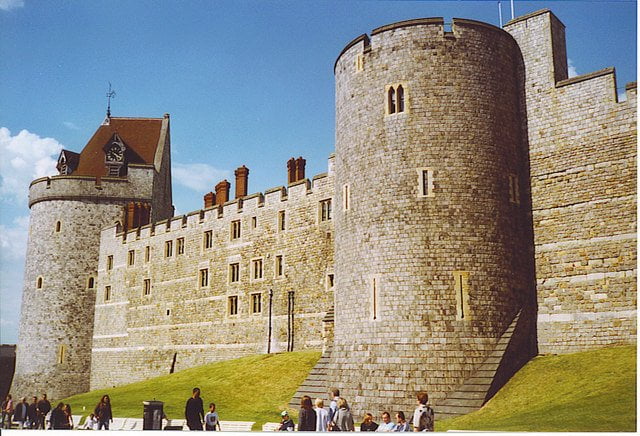 Salisbury and Curfew towers of Windsor Castle.