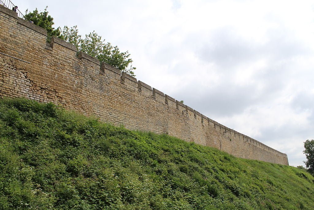 Lincoln Castle curtain wall.
