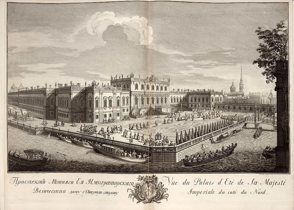 A rendering of Catherine Palace from 1753.