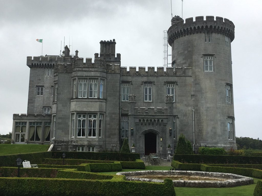 The garden in front of Dromoland Castle.