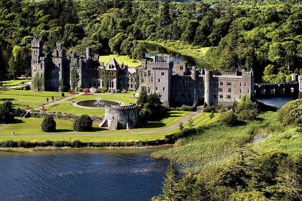 The beautiful view of Ashford Castle from above.