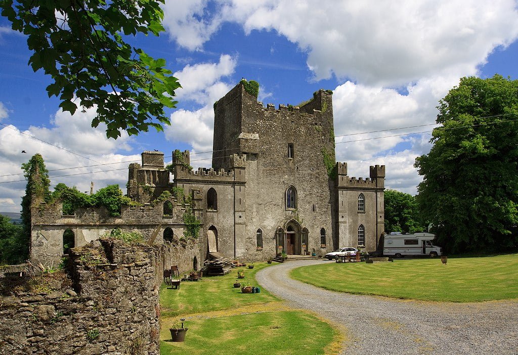 The beautiful entrance to Leap Castle.