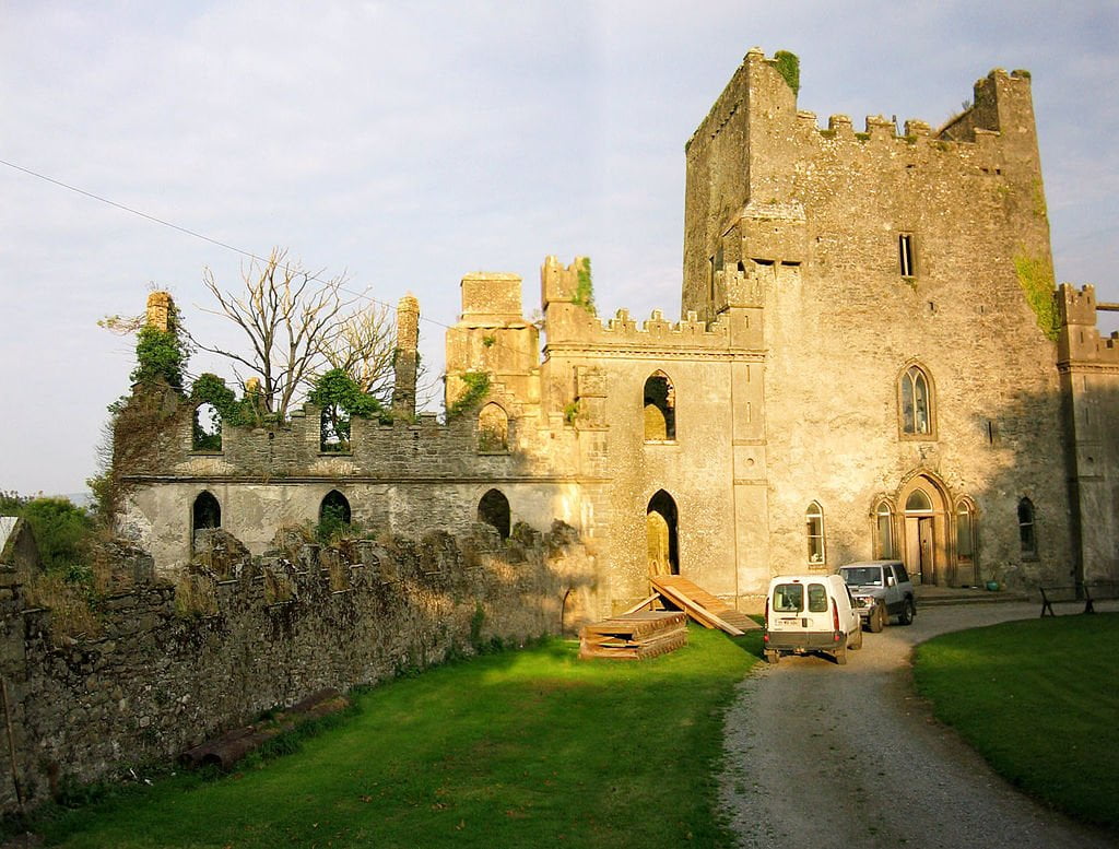 Castle Leap Central tower, gutted wing on left.