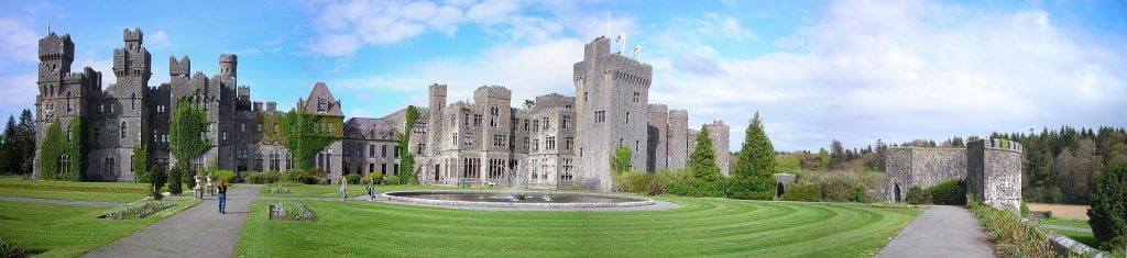 A stunning panoramic view of Ashford Castle.
