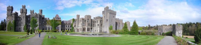 A stunning panoramic view of Ashford Castle.