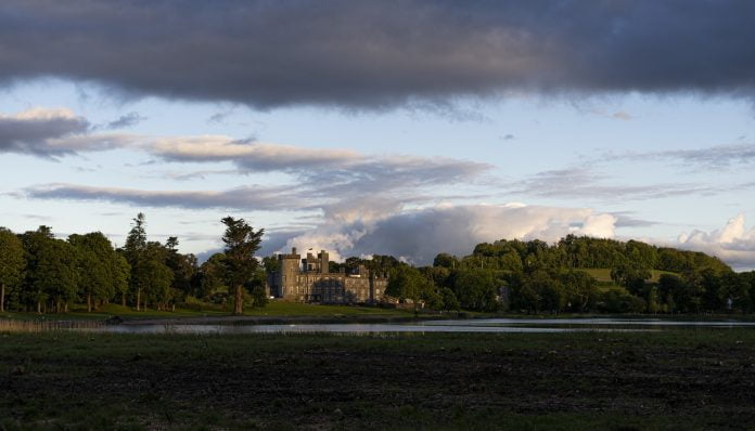 The panoramic sunset view at Dromoland Castle.