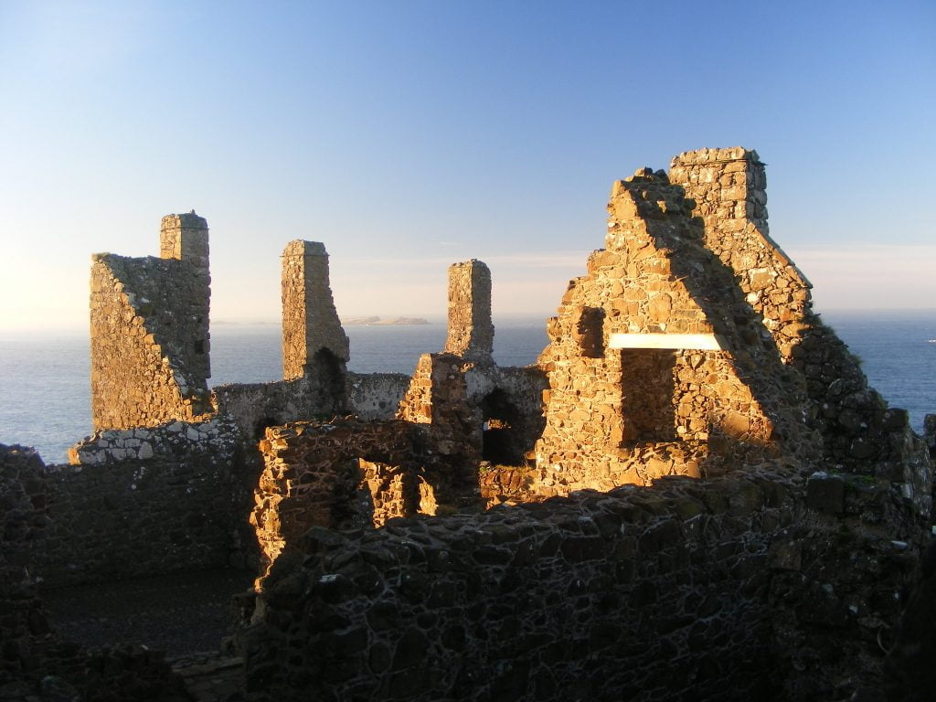 A beautiful shot of Dunluce Castle ruins.