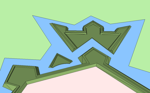 3D view of a crownwork.