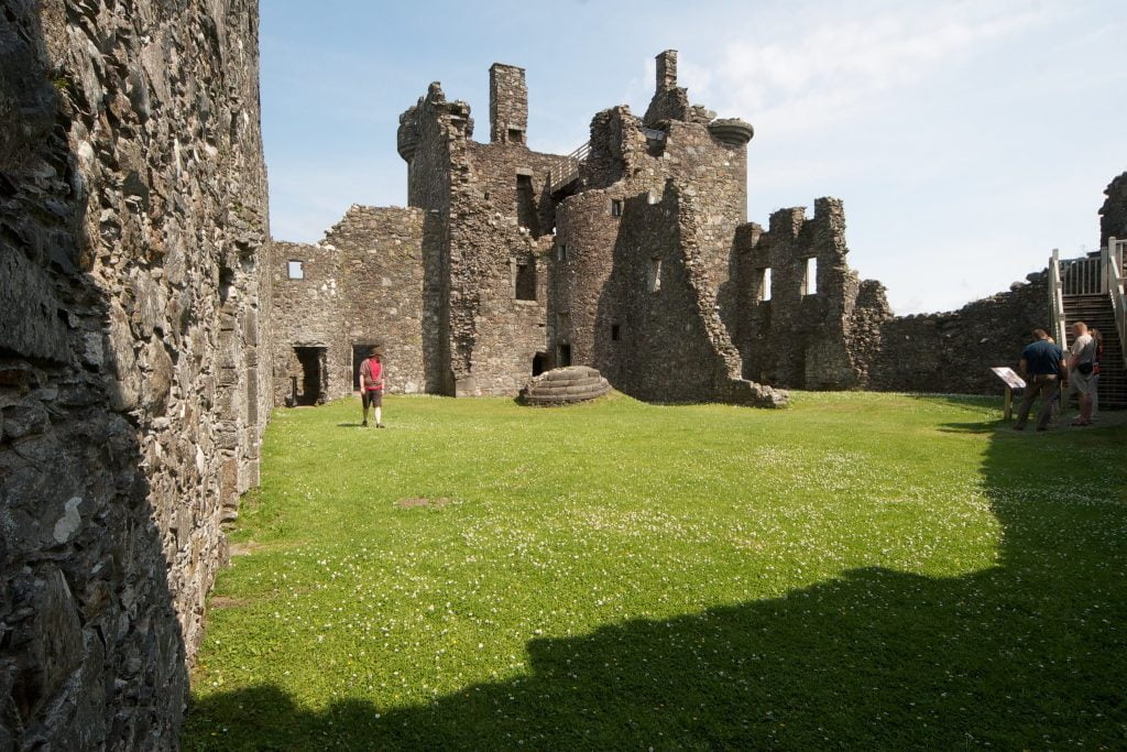 The ground inside Kilchurn Castle.