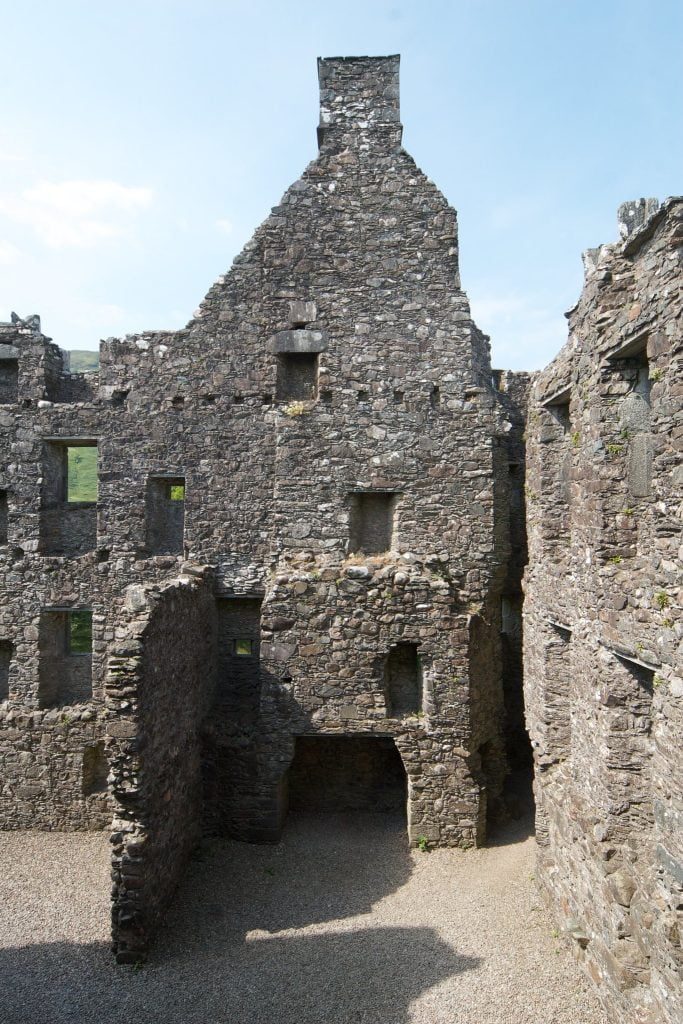 Stony interior of Kilchurn Castle.