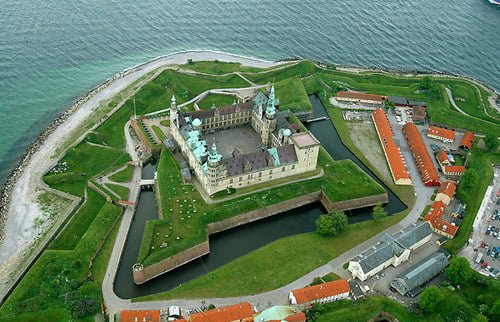 Aerial view of Kronborg Castle.