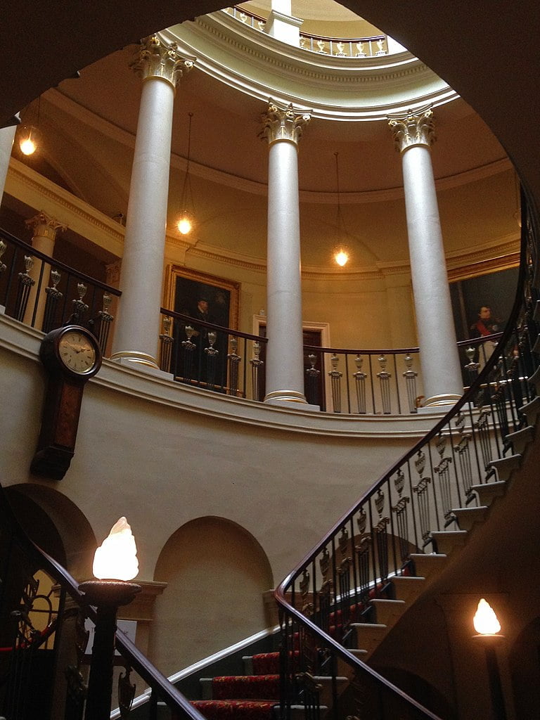Grand Oval Staircase by Robert Adam.